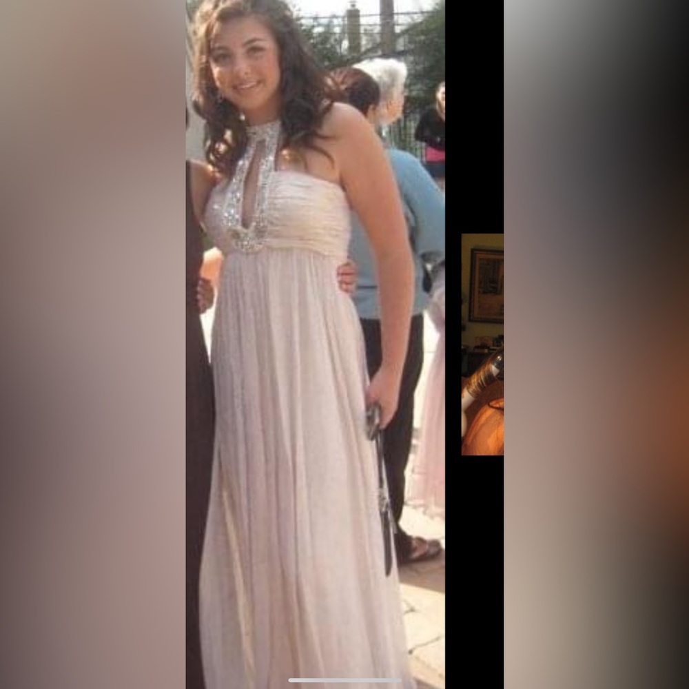 Jovani Size 10 Gold Sparkle Prom Gown